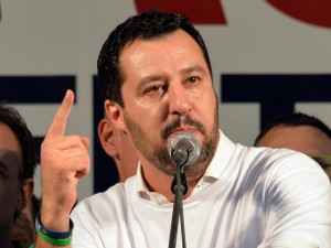 Il leader della Lega Nord Matteo Salvini
