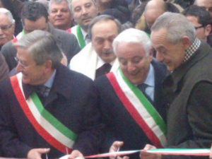 Floriano Panza, a sinistra, con Santagata e De Caro