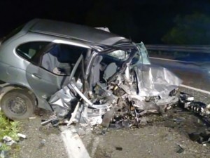 Immagine dell'incidente di questa notte a Volturara Irpina.