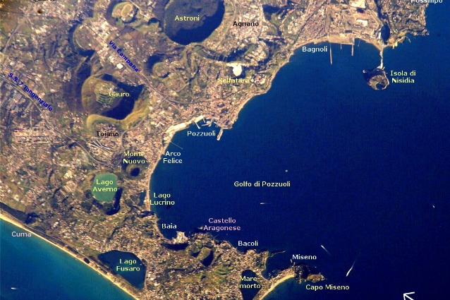 La mappa della caldera dei Campi Flegrei