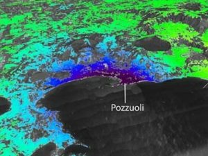 L'innalzamento del suolo nei Campi Flegrei, osservato dai satelliti (foto Cnr–Irea)