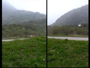 Neve in Campania a fine aprile. E il gelo uccide frutta e verdura