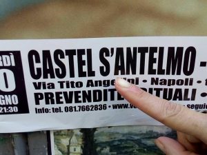 "Castel S'Antelmo": gaffe sulla locandina del concerto di Niccolò Fabi a Napoli