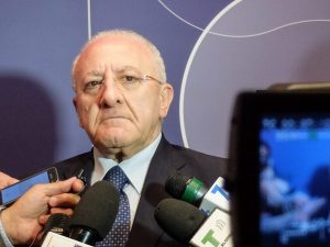 Il presidente della Regione Campania, Vincenzo De Luca