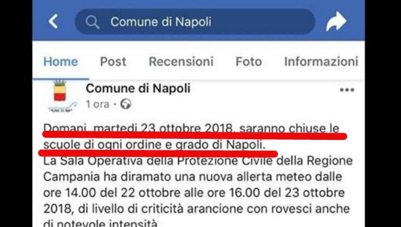 Domani Scuole Chiuse A Napoli Ma E Una Fake News
