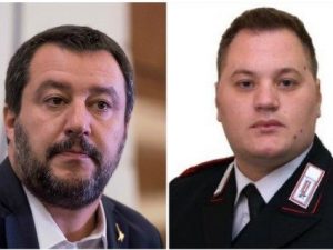 Matteo Salvini (Foto La Presse) ed Emanuele Reali