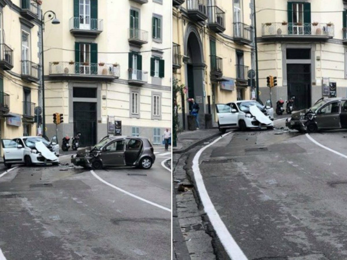 Napoli, incidente in corso Vittorio Emanuele
