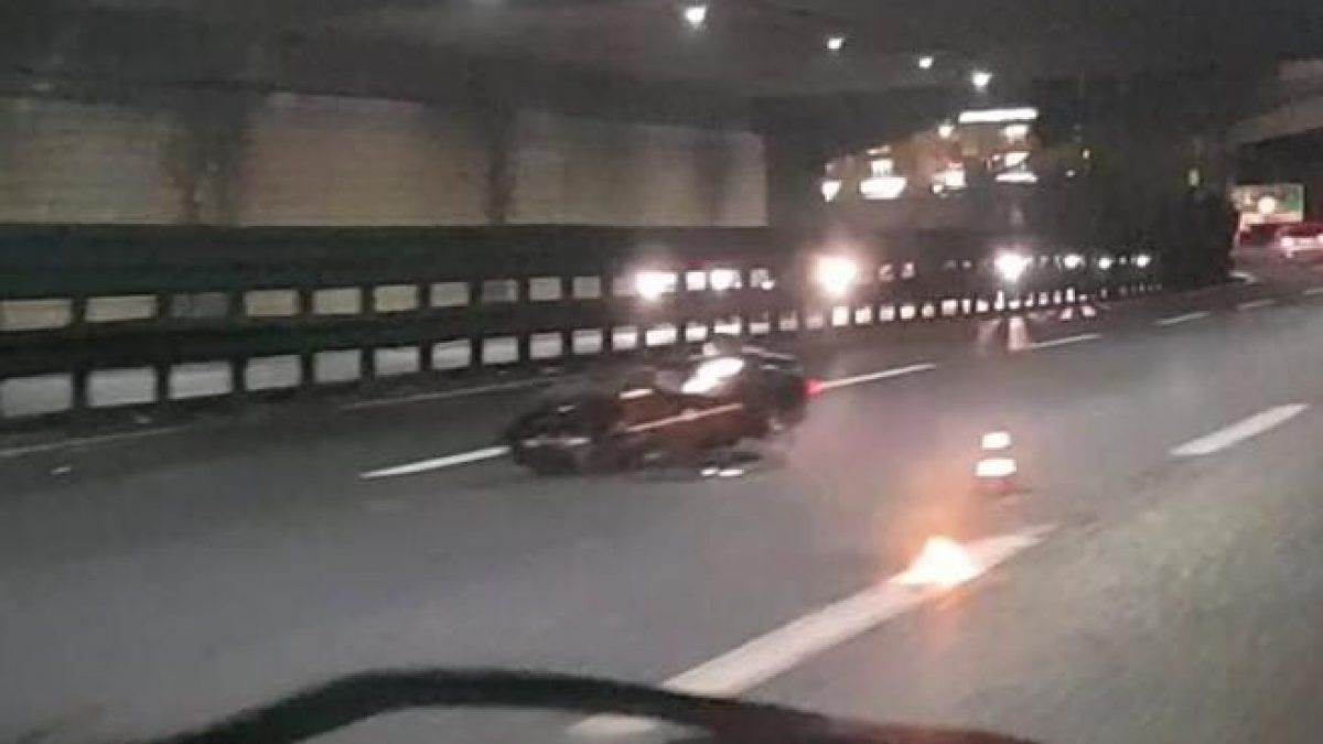 La moto dopo l’impatto