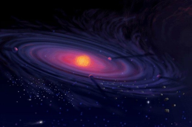 Rappresentazione artistica di un Sistema Solare primordiale