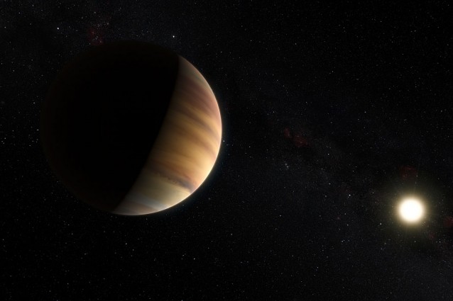 Rappresentazione artistica dell'esopianeta 51 Pegasi b (Crediti: ESO/M. Kornmesser/Nick Risinger)