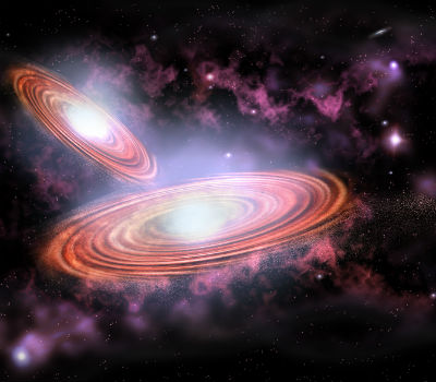 Rappresentazione artistica della fusione (P.Marenfeld/NOAO/AURA/NSF)