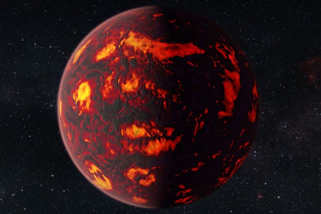 Rappresentazione artistica di 55 Cancri e (credit: NASA/ESA Hubble Space Telescope)