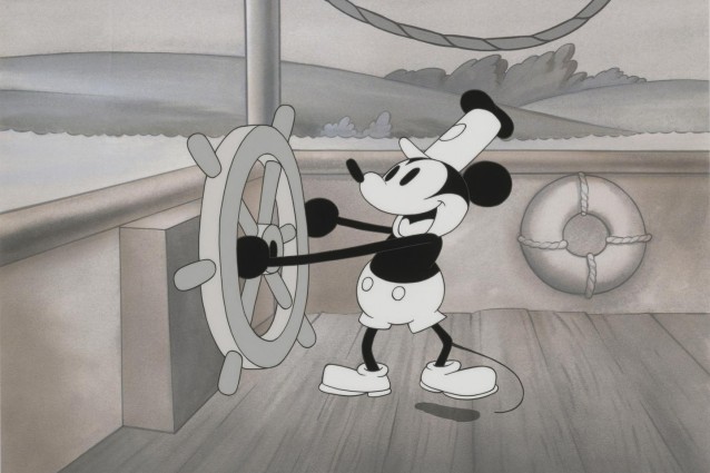 Steamboat Willie, 1928 Animation cel and background © Disney Enterprises, Inc. Courtesy of Walt Disney Animation Research Library