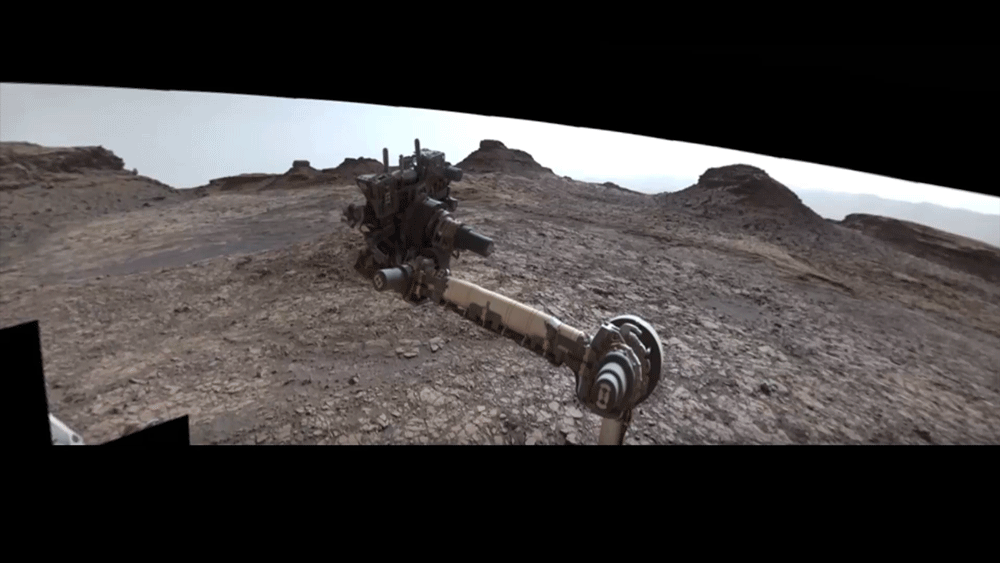 Vista a 360° del panorama marziano