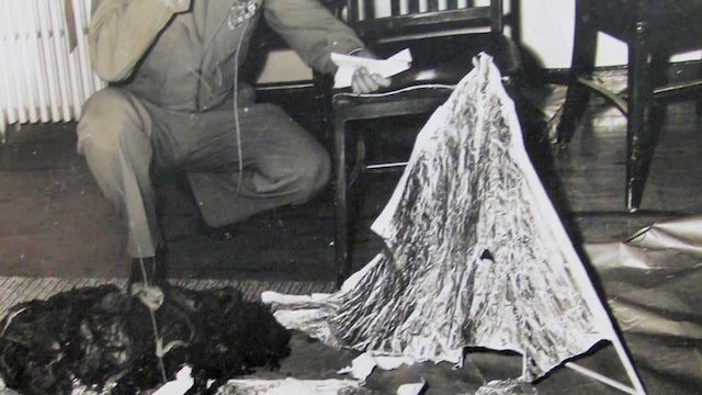 Frammenti del presunto disco volante precipitato a Roswell. Credit: Fort Worth Morning Star–Telegram.