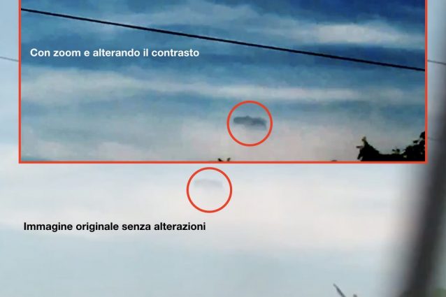 Ufo occultato dietro le nuvole grazie al complotto del contrasto video