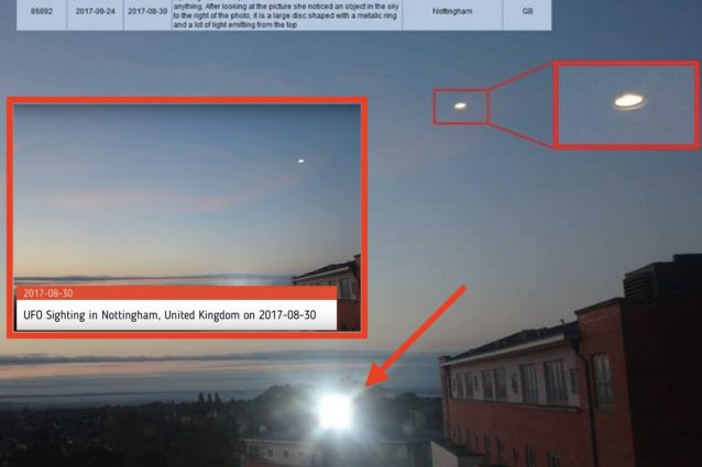 Ufo di Nottingham, torniamo a parlare di riflessi scambiati per navi aliene