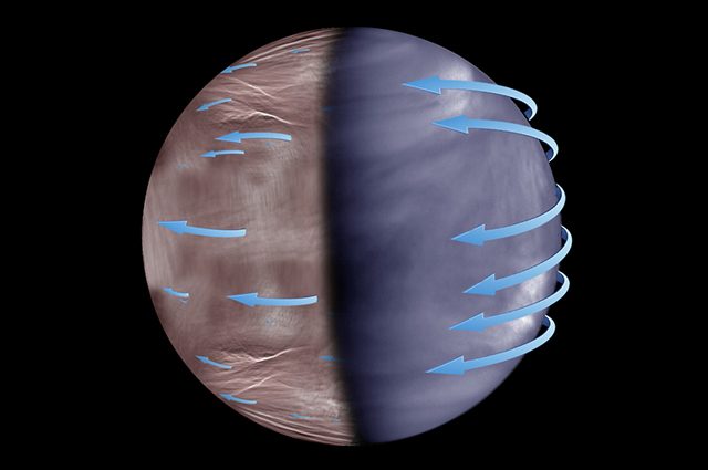 L'atmosfera notturna è più caotica e irregolare di quella diurna: credits ESA, NASA, J. Peralta e R. Hueso