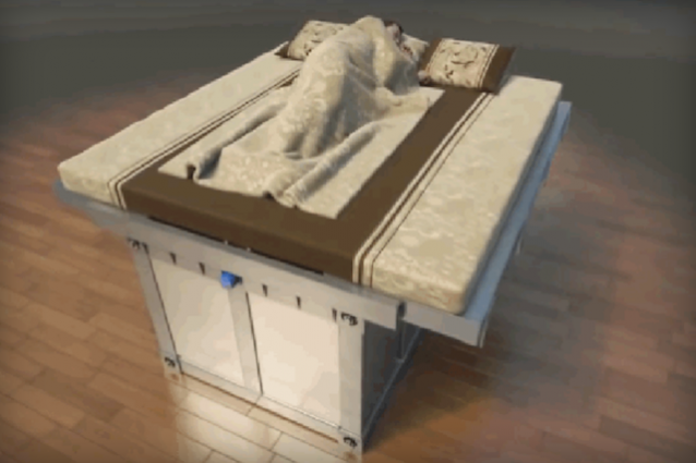letto sarcofago terremoto