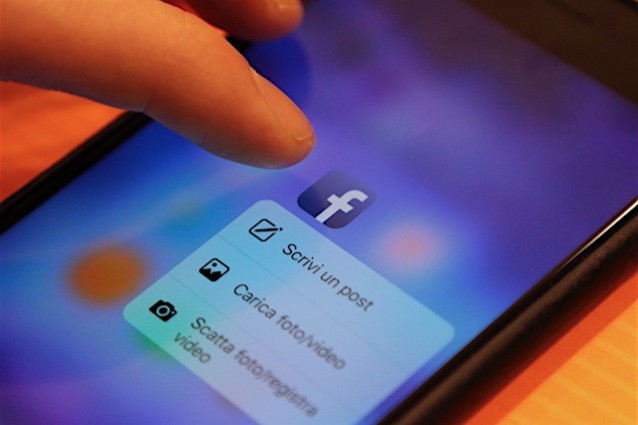 Facebook iPhone closeup