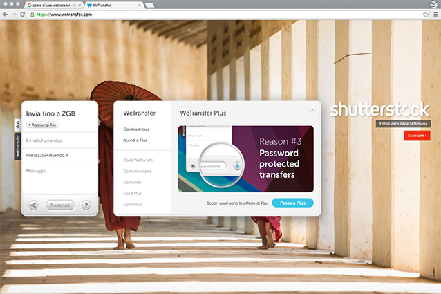 Come si usa WeTransfer Plus