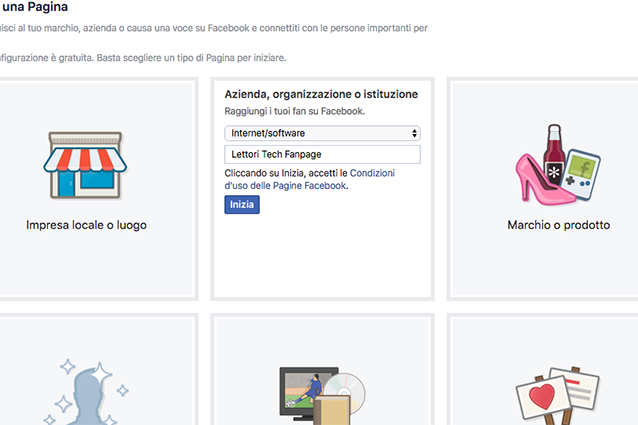 Come creare una pagina su Facebook e sceglierne la categoria