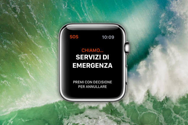 apple watch chiamate d'emergenza