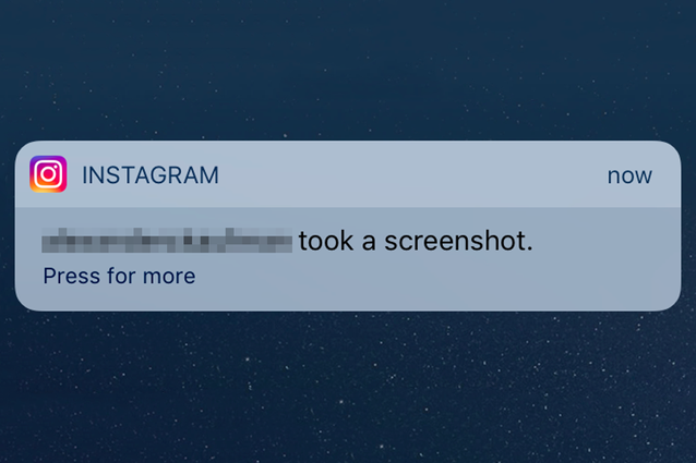 Instagram invia una notifica quando effettuiamo lo screenshot di un