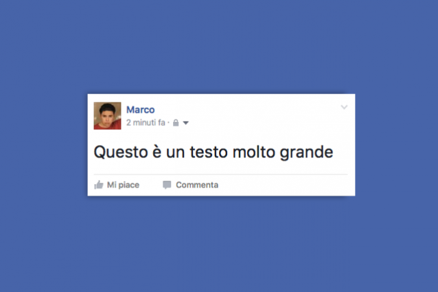 Facebook, ecco come ingrandire il testo di un post