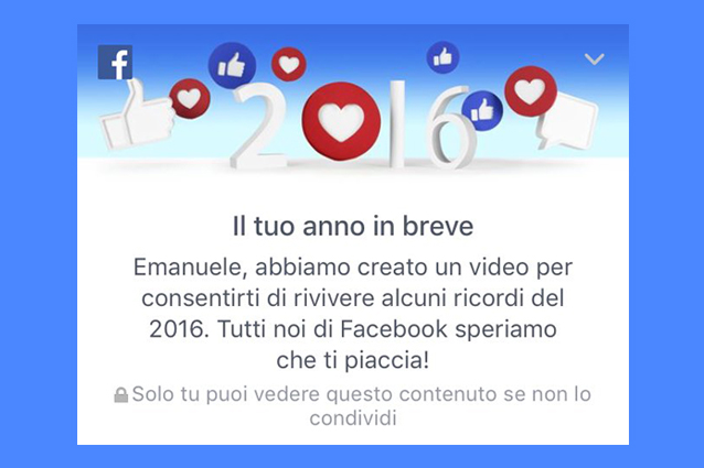 #yearinreview2016, il tuo anno su Facebook: ecco come creare un video riassunto del 2016