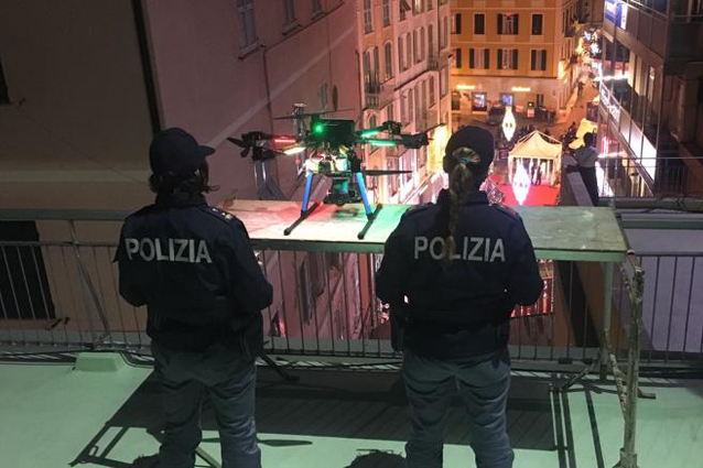 Sanremo, c’è un drone (italiano) che sorveglia dall’alto il teatro Ariston