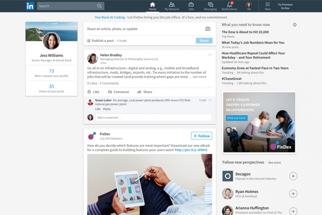 LinkedIn, disponibile anche in Italia la nuova interfaccia grafica
