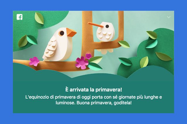 Facebook celebra l’equinozio di primavera