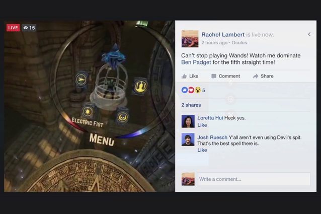 Facebook introduce le dirette streaming tramite visore per la realtà virtuale Gear VR