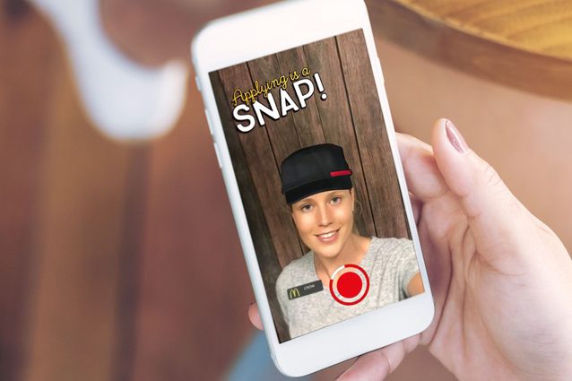 Il colloquio di lavoro per McDonald's si fa su Snapchat
