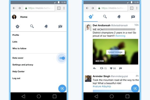 Twitter Lite, la nuova web app per connessioni lente e smartphone economici