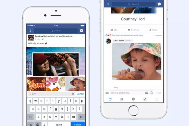 Facebook introduce le GIF nei commenti per celebrare i 30 anni delle immagini animate