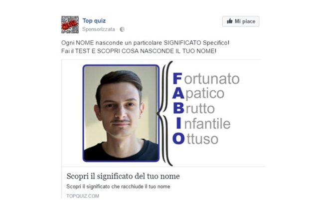 "Scopri il significato del tuo nome": attenzione alla truffa su Facebook