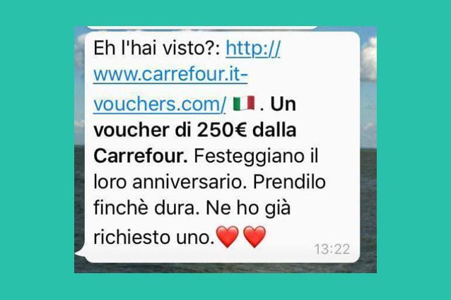 250 euro di buono spesa Carrefour: attenzione alla nuova truffa su WhatsApp