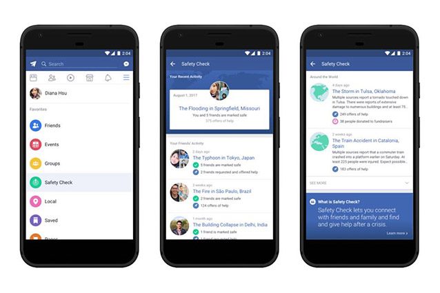 Facebook rende permanente il Safety Check per individuare subito le zone di crisi