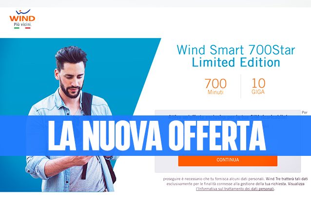 Wind Smart 700 Star, la nuova offerta con 700 minuti e 10GB di Internet a 10 euro ogni 4 settimane
