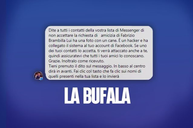 No, Fabrizio Bonomi non è un hacker e non ti ruba l’account Facebook Messenger