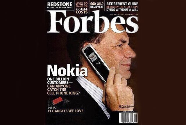 Questa copertina di Forbes del 2007 ci ricorda che nessuna azienda è invincibile
