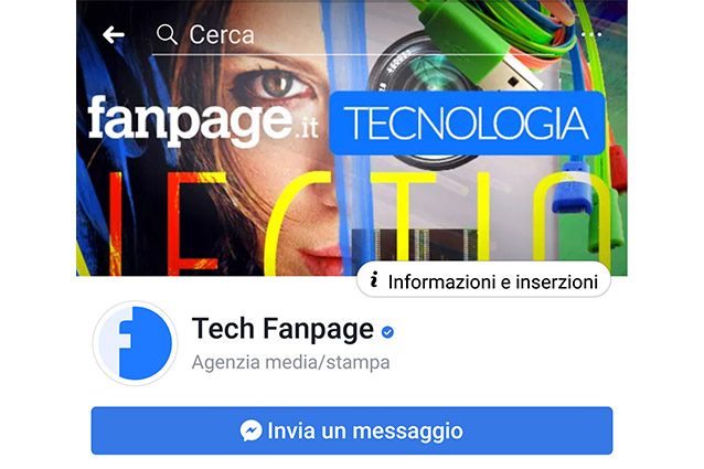 fanpage fb informazioni inserzioni