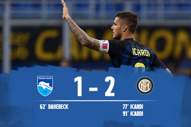 Inter batte Pescara 2-1