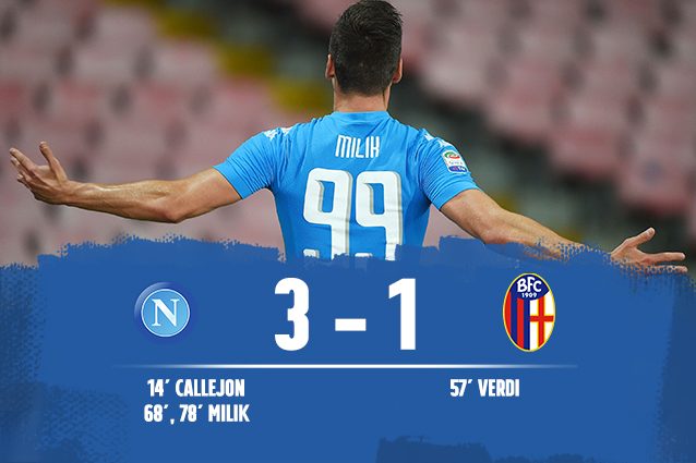 Napoli-Bologna 3-1