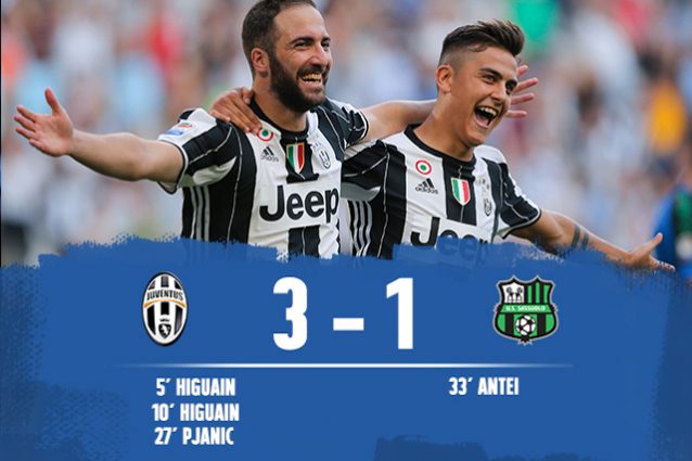 Juve batte Sassuolo 3-1