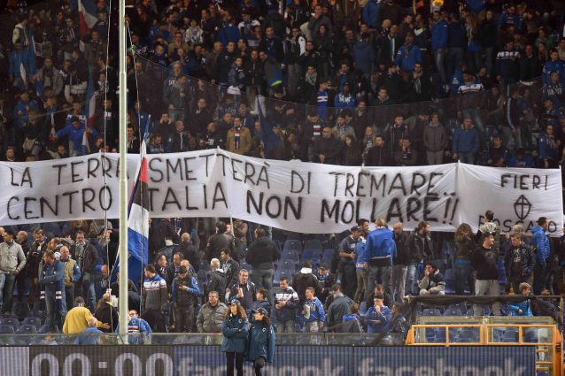 "Centro Italia non mollare"