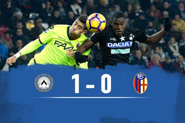 Udinese batte Bologna 1-0