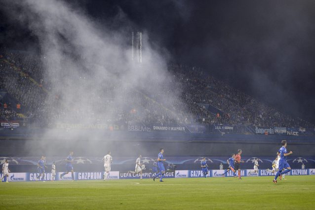 I tifosi croati nella gara d'andata a Zagabria